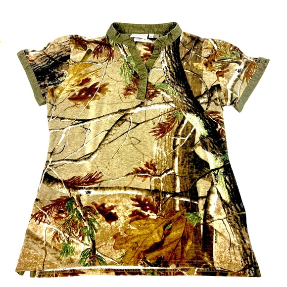 SHE Outdoor Apparel Camo T-Shirt Size XS - Picture 1 of 16